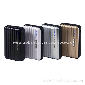 Luggage Shape with dual USB 8,800mAh Standard Battery Chargers within 4-5 Hours